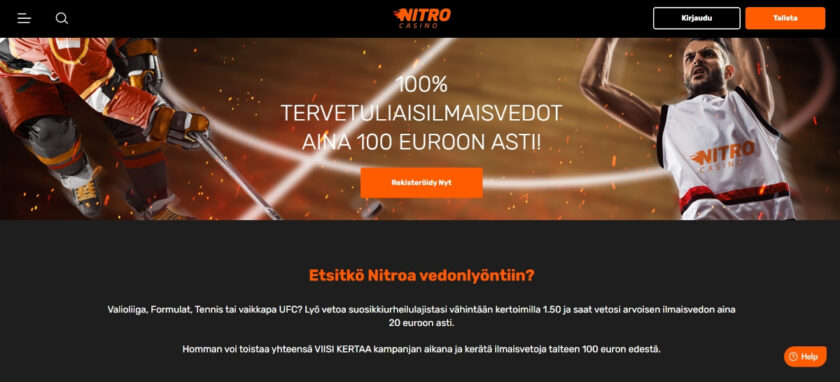 nitro casino vedonlyöntibonus