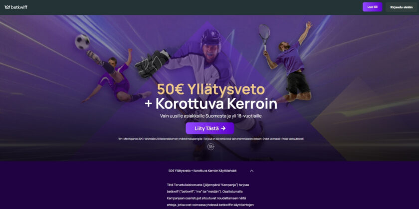 betkwiff vedonlyönti bonus
