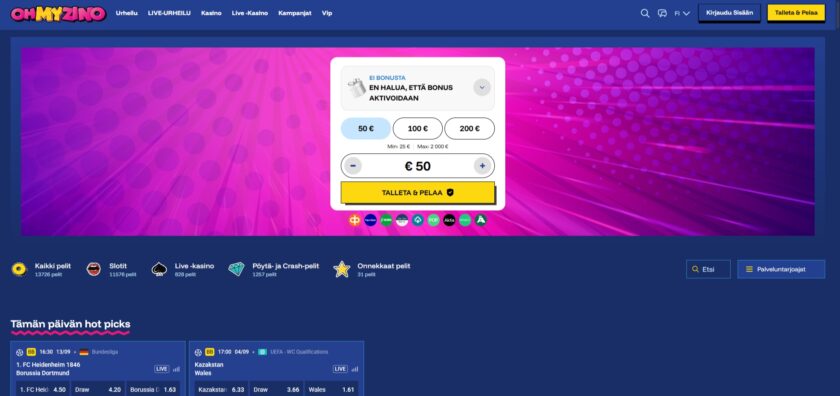 Ohmyzino vedonlyönti kokemuksia