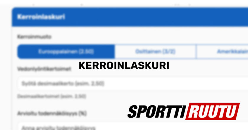 SporttiRuudun kerroinlaskuri