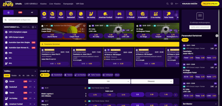 casinoloots vedonlyönti