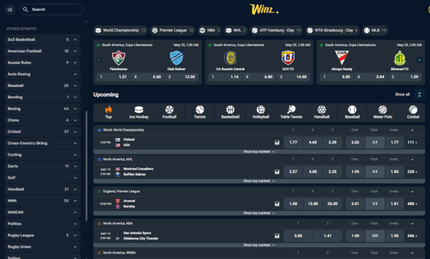 vedonlyöntikohteet winz casinolla